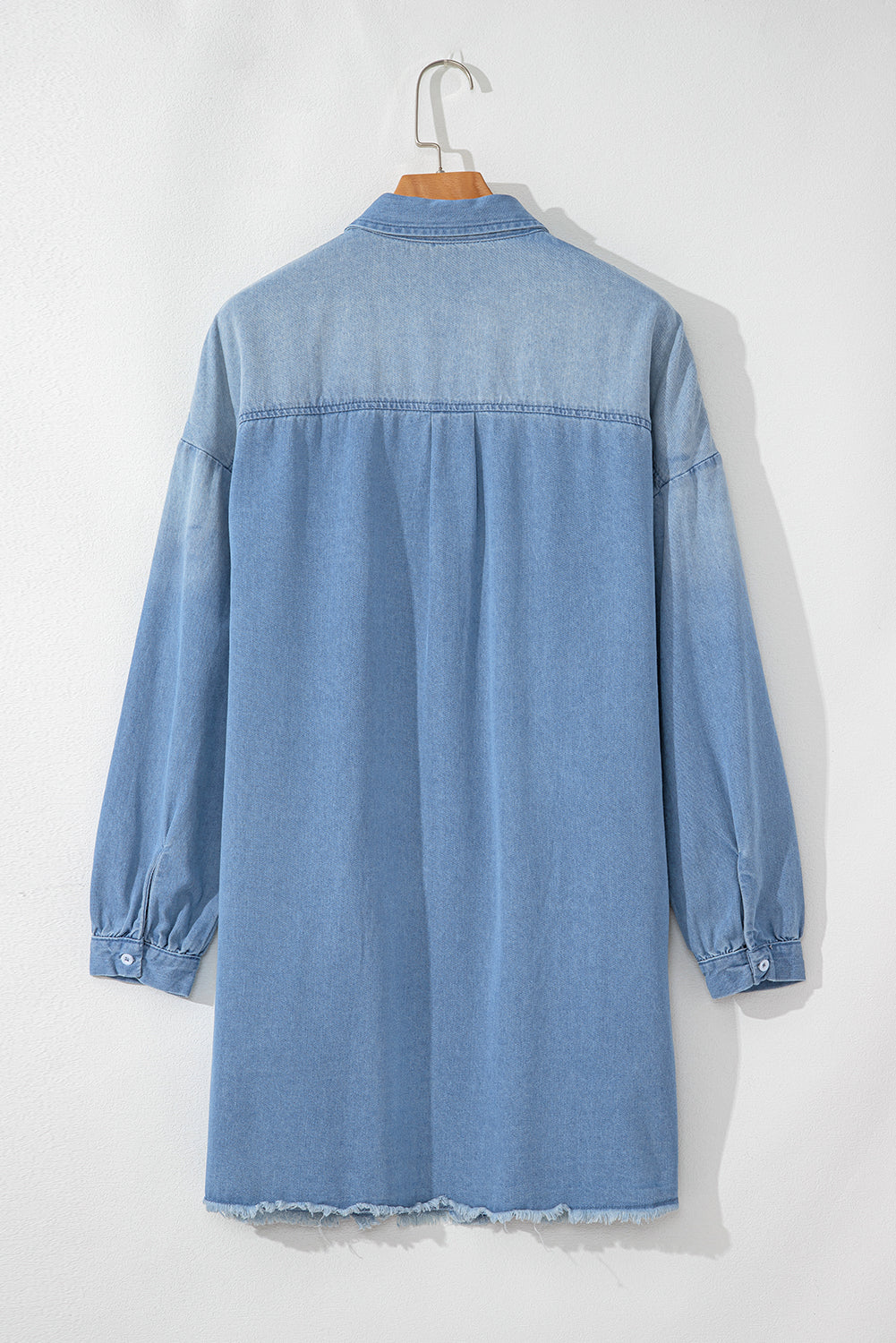 Robe de chemise en jean lavée moyen Beau Blue Risen