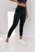 Black ribbed leggings with side laces