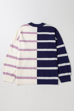 Striped over-dimensional sweatshirt *