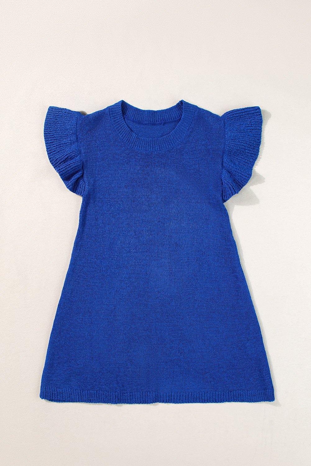 Top maglione a maglia a maglia blu scuro