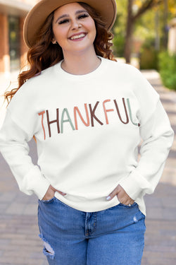 White embroidered ivory grateful sweater large size