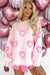 Large pink sweater with heart -shaped bubble bubbles