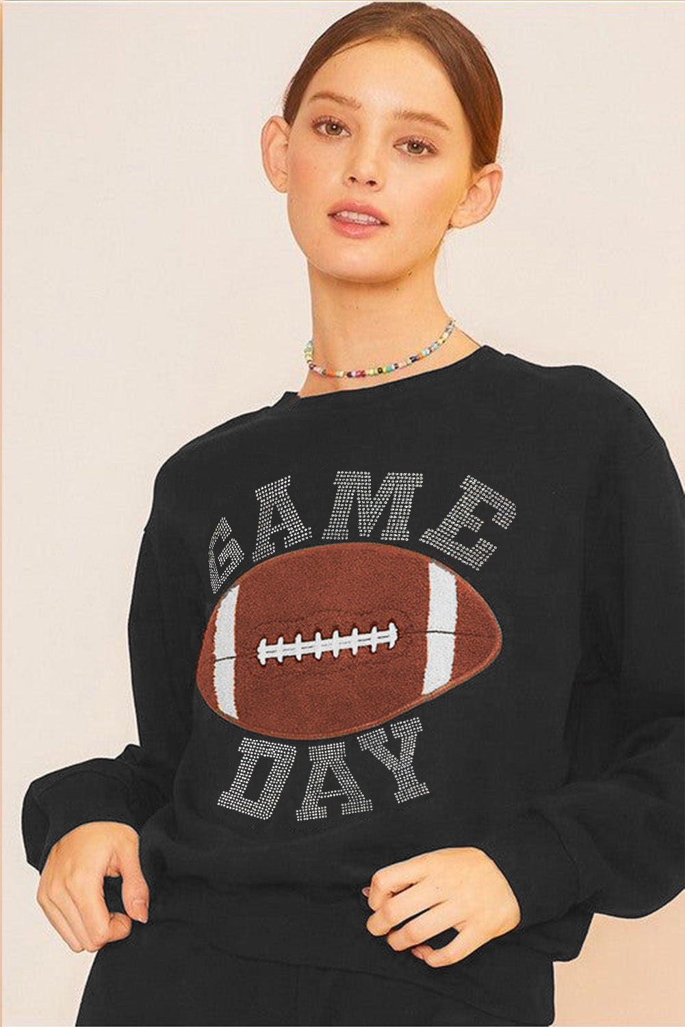 Pull et short graphiques noirs GAME DAY Rugby Football, tenue décontractée