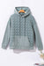 Light Grey Quilted Drop Shoulder Patchwork Kangaroo Pocket Hoodie