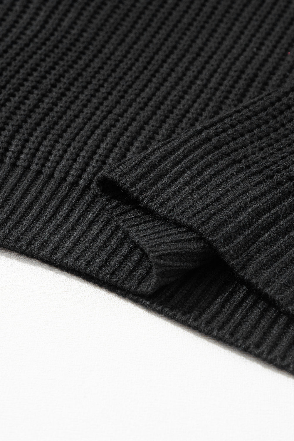 Pull d'épaule à manches en tricot noir