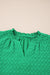 High textured green with short sleeves *