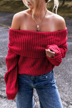 Red Racing Red Trudgeted Tricot Step Sweater