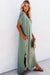 Robe t-shirt longue vert gazon *