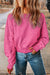 Pink Acid Wash Open Back V-Neck Sweatshirt