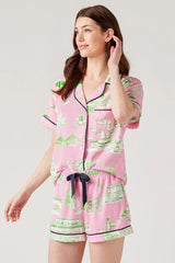 Ensemble de pyjama court 2 pièces rose *-A WOMAN WE LOVE