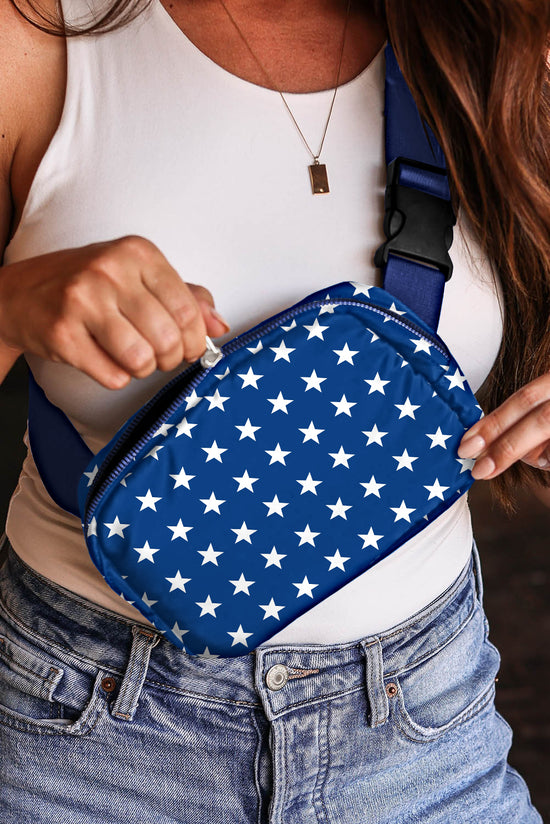 Star -printed shoulder bag Bluing Independent Day Flag