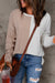 High khaki with long sleeves and round color block round