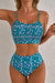 Bikini Mignon Smo Smoked con estampado floral azul