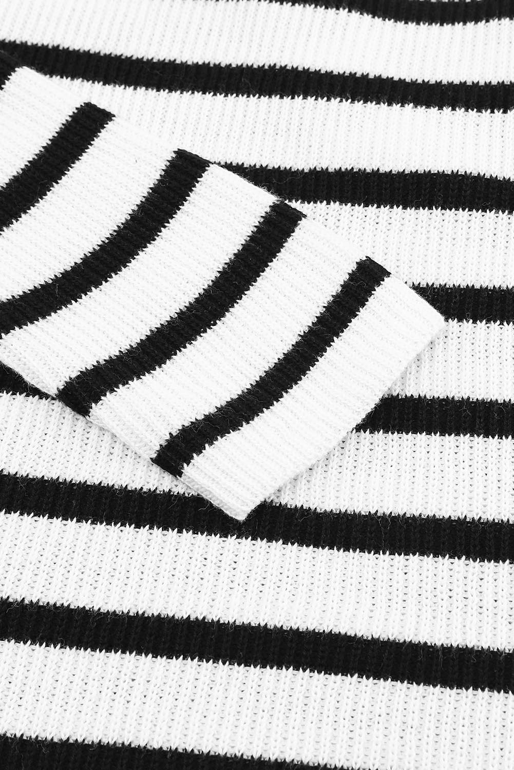 Stripe Collared V coulle légère en tricot-tricot décontracté