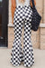 Standed flared pants high black checkerboard *