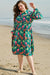 Large horses printed midi dress *