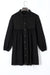 Fwed black shirt dress with puffy sleeves and patchwork