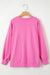 Candy Plain Crew Neck Sweatshirt with High Low Hem