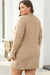 Larly knitted knitting sweater dress with drooping shoulder