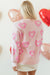 Large pink sweater with heart -shaped bubble bubbles