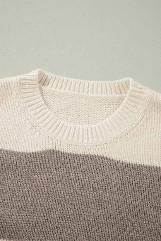 Ample sweater with Simply Taupe Color Blocks