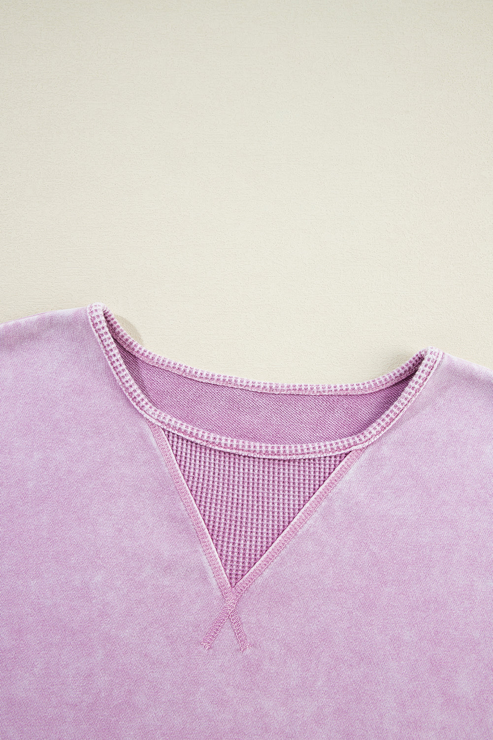 Sweat-shirt à épaules tombantes et délavé minéral Orchid Petal