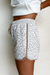 White leopard casual shorts *