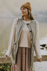 Long jacket jacket grass green with pockets