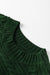 Blackish Green Lantern Sleeve Cable Knit Sweater with High Neck