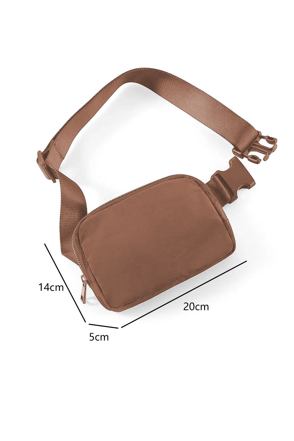 Braun wasserdichte Crossbody Bag 20*5*14 cm