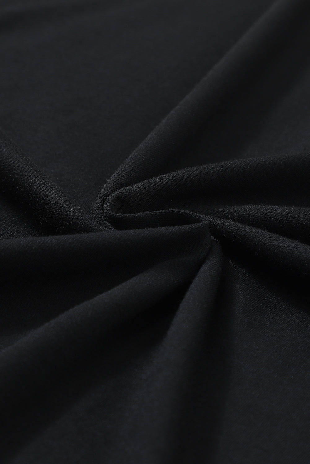 Ample small casual black smocked with 3/4 sleeves
