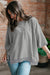 T-shirt ample fendu avec poche poitrine et coutures apparentes gris clair