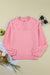 Knitted sweater with notched neck and flower details *