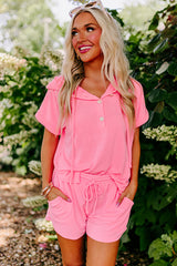 Ensemble haut et short Henley à capuche *-A WOMAN WE LOVE