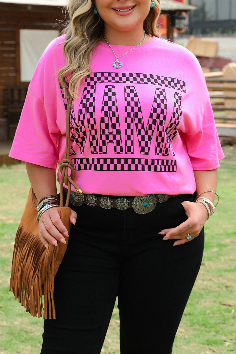 Camiseta grande de tamaño de mamá *