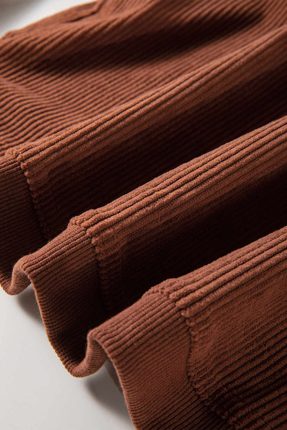 Sudadera de terciopelo acanalado de gran tamaño