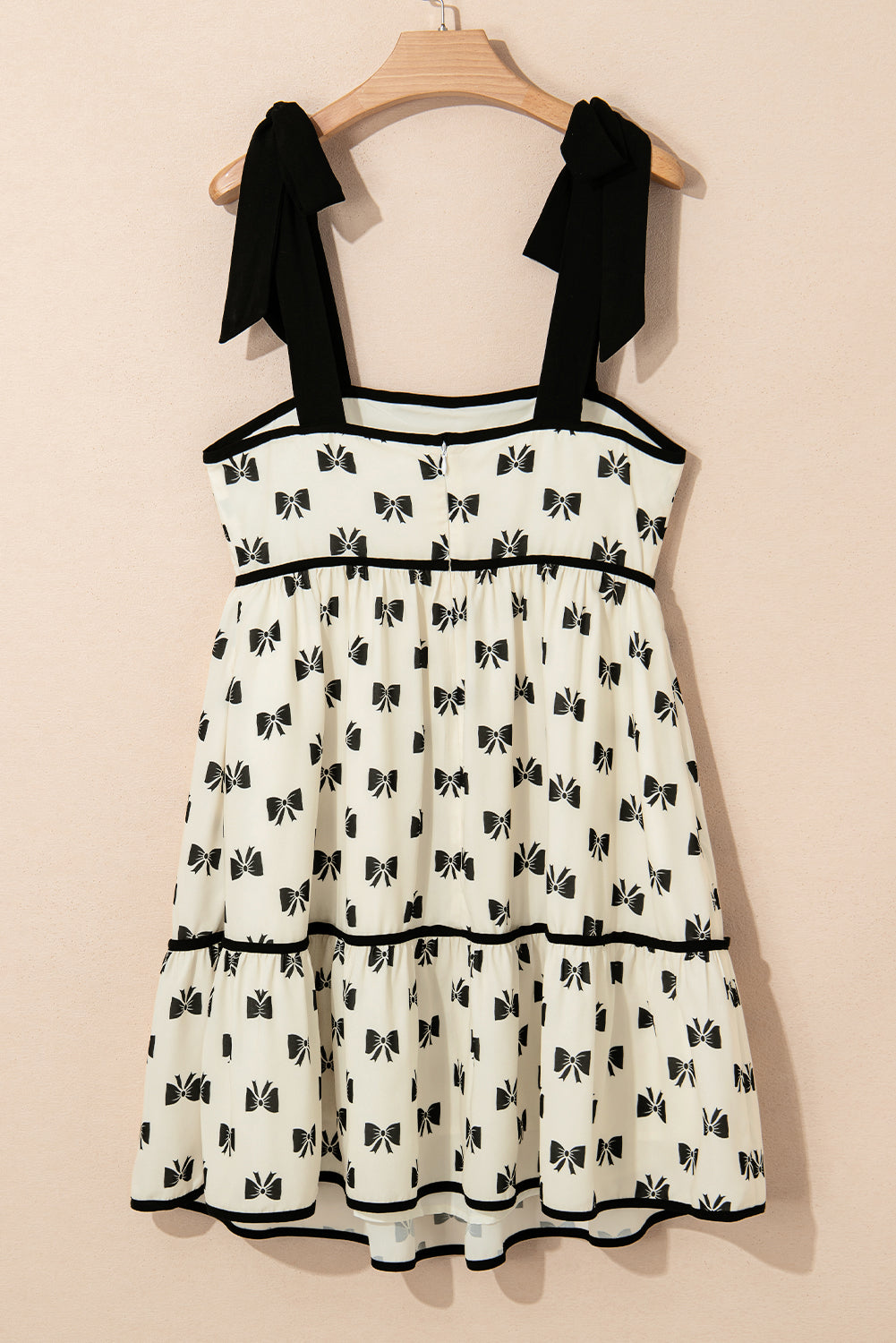 High waist dress printed knot and straps to tie *