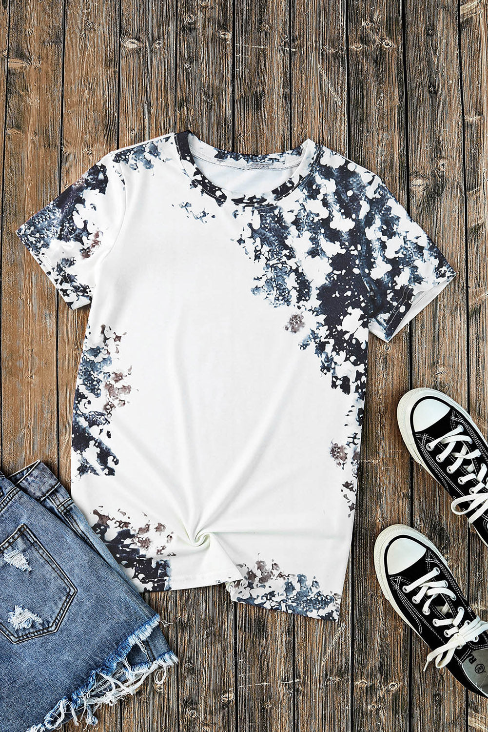 Western gray-fashioned whiten t-shirt