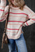 Pink and Confetti Striped Knit Sweater