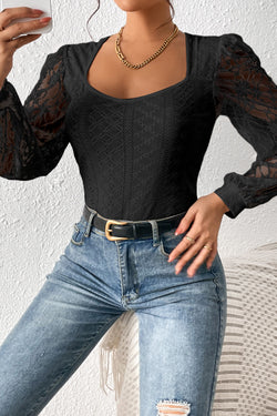 Body black Frenchy in contrasting lace *