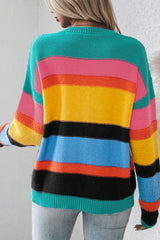 Yellow sweater with drooping shoulders and mixed textures color block