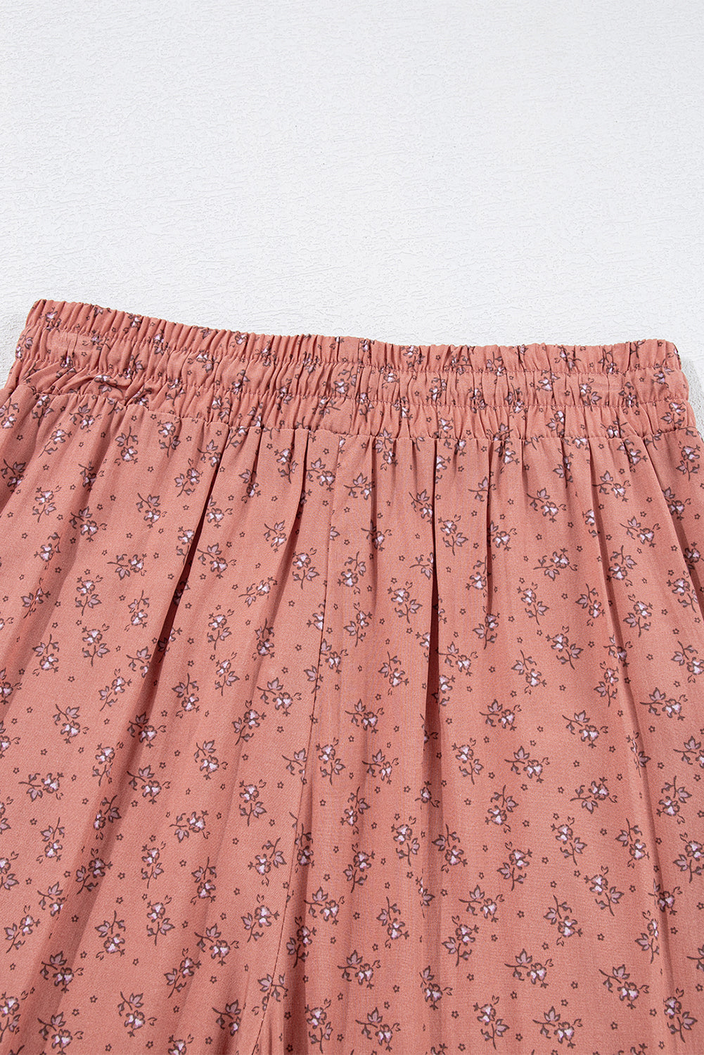 Pantalon de jogging à jambe large imprimé floral bohème rose