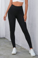 Black High Waisted Criss Cross Tummy Control Leggings