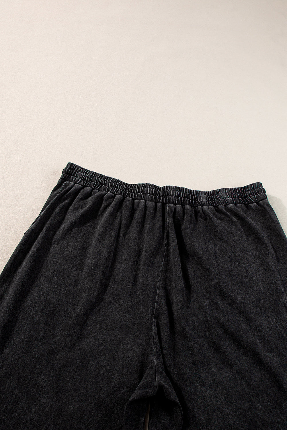 Black Plus Mineral Wash Exposed Seam Wide Gaming Pants