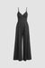 Black Wide Leg Camisole Jumpsuit Sexy High Waist V Neck