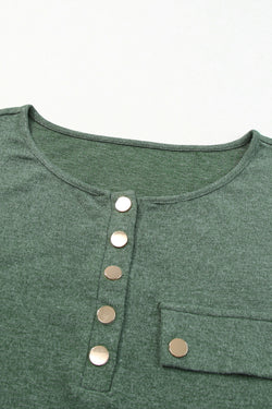 High Henley Green Mist con mangas largas y presione el botón