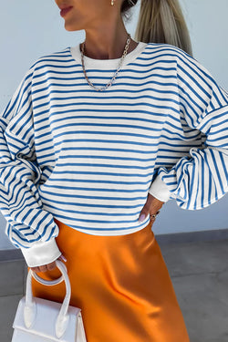 Blue striped blue sweatshirt *