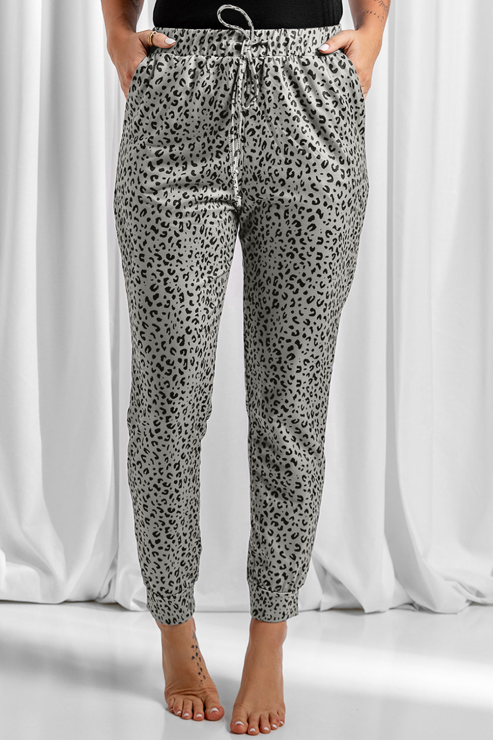 Joggers de leopardo caqui Breezy