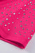 Body with short sleeves and round neck with pink rhinestones *