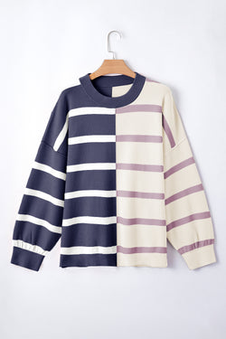 Striped over-dimensional sweatshirt *